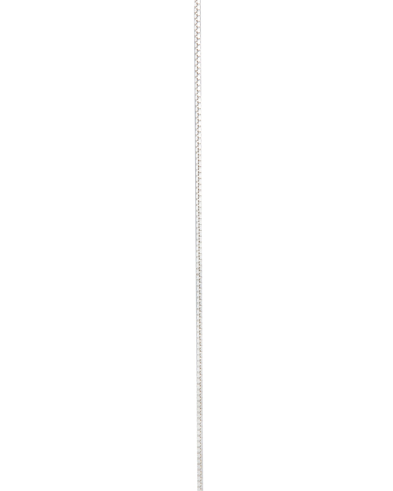 The Kaora Sandara Jewelry Sterling Silver 925 Chain Square Thin necklace is shown vertically on a white background—a sleek, classic piece for any jewelry collection.